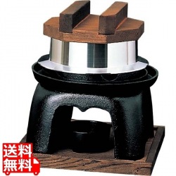 アルミ 釜飯カマドセット 煮こぼれフード付 黒 写真1