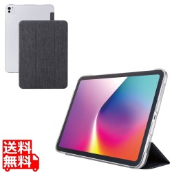 11インチiPad Pro(M4) フラップケース 薄型軽量 ファブリック 背面クリア 写真1