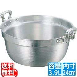 アルミ キング 打出 料理鍋(目盛付) 24cm 業務用 写真1