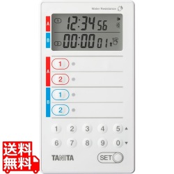 タニタ 防水デジタルタイマー TD-428WH ホワイト 写真1