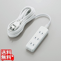シャッタータップ/雷ガード/4個口/5m/ホワイト 写真1