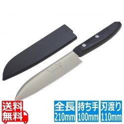 木サヤ付 フルーツナイフ 三徳型 ST-700 11cm 写真1