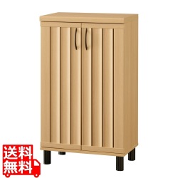 下駄箱 シューズボックス 幅60cm 高さ103cm ナチュラルブラウン 通気性 約18足収納 スリット扉 玄関収納 シューズラック ガルバートン 写真1