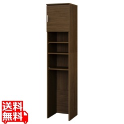 ゴミ箱上ラック 食器棚 幅38cm 高さ181cm ダークブラウン キッチン 収納 シンプル キッチン収納 ベアルモ 写真1