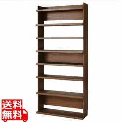 オープンラック シェルフ 白井産業 幅90cm 高さ200cm ダークブラウン 大型 本棚 トルフラット 写真1