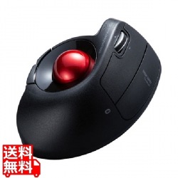 ワイヤレストラックボール Bluetooth チルトホイール マルチペアリング エルゴノミクス形状 手首が楽 5ボタン カウント切り替え 静音 Win/Mac対応 MA-BTTB179BK 写真1