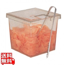 ガリ入れ 角 透明(トング別)アクリル樹脂 写真1