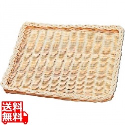 籐 浅型かご Y-12N 310×310×H25 写真1
