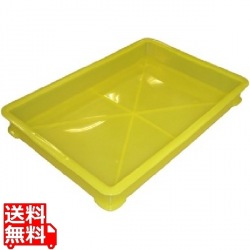 EBM PP半透明カラー番重 B型 小 イエロー(サンコー製) 写真1