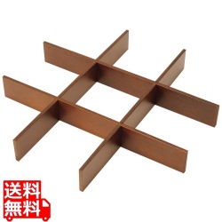 木製 正角箱 9仕切り ウォールナット 写真1