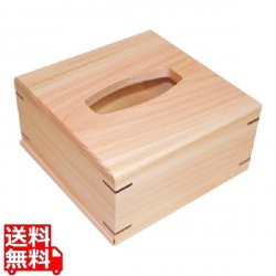 檜ティッシュケース ハーフ 写真1