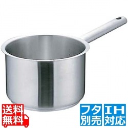 Murano(ムラノ)インダクション 18-8片手深型鍋 (蓋無) 24cm ※ IH対応 IH (100V/200V)とガス火対応 写真1