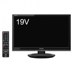 19V型地上・BS・110度CSデジタルハイビジョンLED液晶テレビ 外付HDD対応 ブラック系 写真1