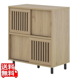 BUITO(ヴィット)シェルフ(75cm幅) オープンシェルフ ディスプレイシェルフ シェルフ オープンラック ウッドラック グレーナチュラル BU85-75S-GN 写真1