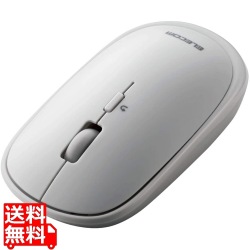 ワイヤレスマウス BlueLED Bluetooth 4ボタン 薄型 モバイルマウス 収納ポーチ付き 割り当て機能 グレー 写真1