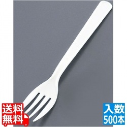 使い捨てフォーク #160(500本入) 白 袋入 写真1