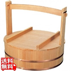 木製出前岡持(椹製) 49cm 業務用 写真1