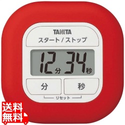 タニタ くるっとシリコンタイマー TD-420RD レッド 写真1