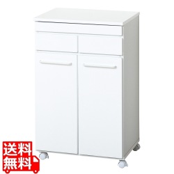 スライド棚付きダストボックス2D(ホワイト) 写真1