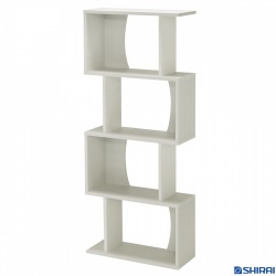 白井産業 ディスプレイラック 約 幅60 奥行24 高さ143 cm 本 棚 bookshelf ホワイト (COB-1460 WH コビナス) | ラック ディスプレイ 棚 収納 本棚 おしゃれ 写真1