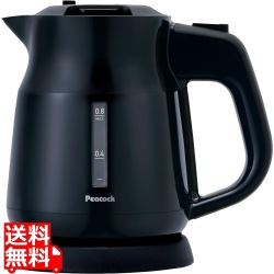 ピーコック 電気ケトル WGK-08 ブラック 写真1