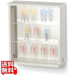 壁掛け コレクションケース アクスタマンション 3段 ミドルタイプ 推し活 グッズ 自立 ディスプレイケース フィギュアケース アクスタ 収納 LBR-380M-WW 写真1