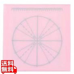 調理用目盛り入りまな板 正方形 L ピンク 350×350 写真1