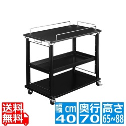 バウヒュッテ PCディスプレイワゴン BHS-700PC-BK | インテリア 家具 収納 デスク パソコンデスク PCデスク 昇降式 キャスター付き 写真1