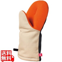 グッとつかめる耐熱ミトン ベージュ・ネイビー LS1562 写真1