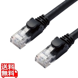 LANケーブル/CAT6A/スタンダード/5m/ブラック 写真1