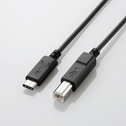 USB2.0ケーブル/C-Bタイプ/認証品/3A出力/1.5m/ブラック 写真1