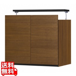 壁面収納 上置き P2L-1860D DHA DHB DESK BR用 幅60cm 高さ55cm ミドルブラウン 天井突っ張り 耐震機能付き ソフトクローズ扉 ポルターレリビング2 写真1