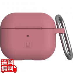 UAG社製/U by UAG Apple AirPods 第3世代用 シリコンケース (耐衝撃/カラビナ付属/ワイヤレス給電) DOT ダスティローズ UAG-UAP3D-DR 写真1