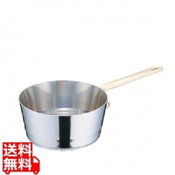 UK18-8プチテーパー片手深型鍋 蓋無 12cm 写真1
