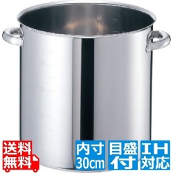 EBM モリブデンジ II 寸胴鍋(目盛付)30cm 蓋無 ※IH対応(100V/200V) 写真1