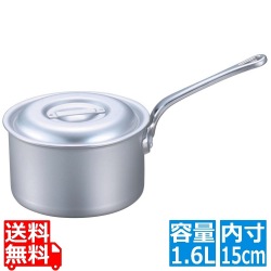 EBM アルミ プロシェフ 深型片手鍋(目盛付)15cm 写真1