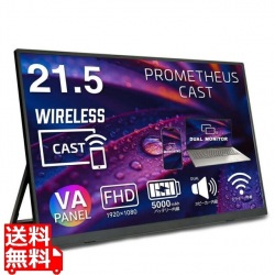 21.5型ワイド液晶ディスプレイ/1920×1080/ワイヤレス無線接続、USB Type-C、HDMI/ブラック/スピーカー/VAパネル/ノングレア/Direct-WiFi接続 写真1