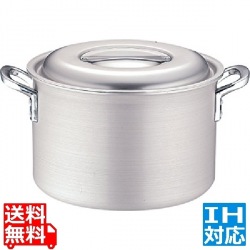 TKG IHアルミ 半寸胴鍋(目盛付) 36cm ※ IH対応 IH (100V/200V)とガス火対応 写真1