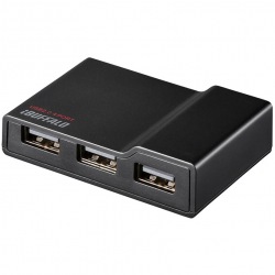 USB2.0 TV/PC対応セルフパワー4ポートハブ ブラック 写真1