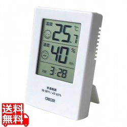 時計付デジタル温湿度計 CR-2600 W ホワイト 写真1