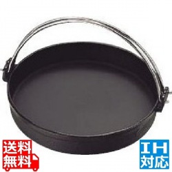 トキワ 鉄すきやき鍋 黒ツル付 30cm ※IH対応(100V/200V) 業務用 写真1