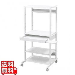 RoHS10対応キーボードスライダー付きパソコンラック(W650×D610mm) 写真1