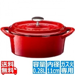ボン・ボネール ココットオーバル 11cm レッド ※ ガス火専用 写真1