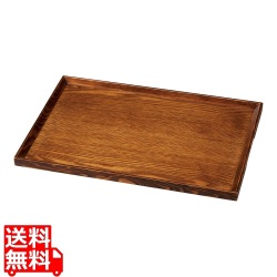 木製ノンスリップマルチトレイ ブラウン 特大 写真1