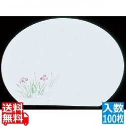 尺3半月枯淡懐石まっと(100枚入) 花しょうぶ 業務用 写真1