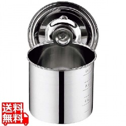 UK 18-8 キッチンポット 目盛付 12cm 手無 写真1