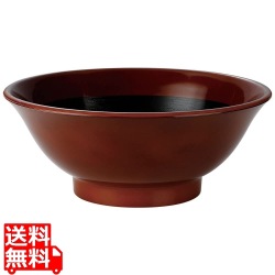 シェルミン 麺鉢 アメ釉内黒乾漆 21.1cm渕太50022470 写真1