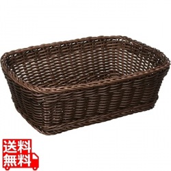 ザリーン社 PP製 スクウェアバスケット ブラウン 200061 写真1