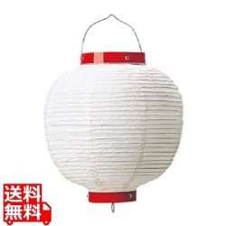 丸 ビニール提灯 無地 6号 白 直径170×H240 写真1