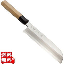 SA佐文 銀三鏡面仕上 鎌型薄刃 19.5cm 写真1